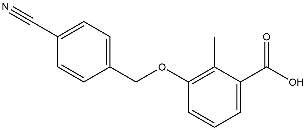 3-[(4-Cyanophenyl)methoxy]-2-methylbenzoic acid Structure