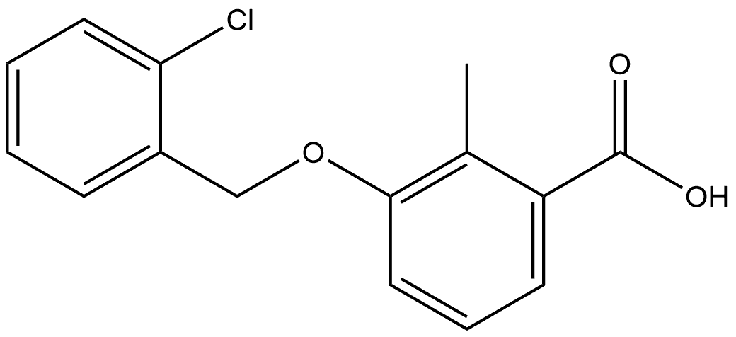 3-[(2-Chlorophenyl)methoxy]-2-methylbenzoic acid Structure