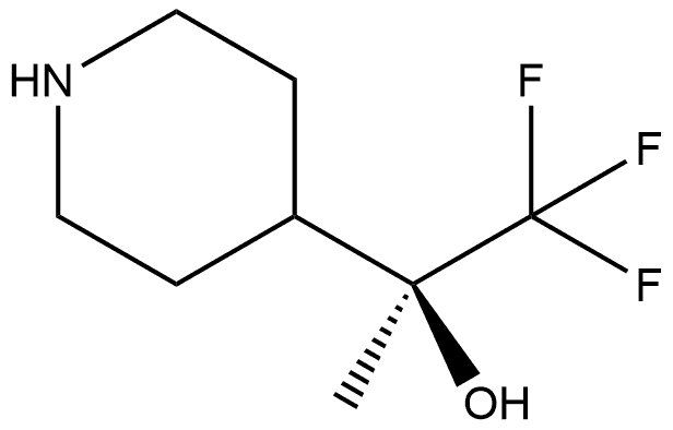 (S)-1,1,1-trifluoro-2-(piperidin-4-yl)propan-2-ol Structure