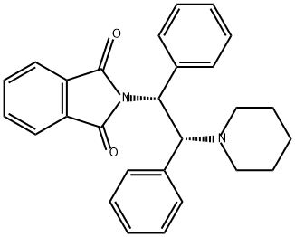2-[(1R,2R)-1,2-diphenyl-2-(piperidin-1-yl)ethyl]-2,3-dihydro-1H-isoindole-1,3-dione Structure