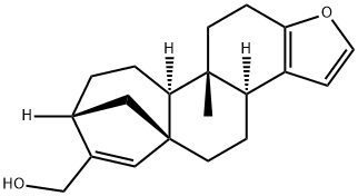 5a,8-Methano-5aH-cyclohepta[5,6]naphtho[2,1-b]furan-7-methanol, 3b,4,5,8,9,10,10a,10b,11,12-decahydro-10b-methyl-, (3bS,5aS,8R,10aS,10bS)- Structure