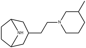 8-Azabicyclo[3.2.1]octane, 3-[2-(3-methyl-1-piperidinyl)ethyl]- Structure