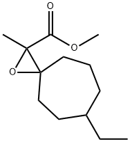 1-Oxaspiro[2.6]nonane-2-carboxylic acid, 6-ethyl-2-methyl-, methyl ester 구조식 이미지