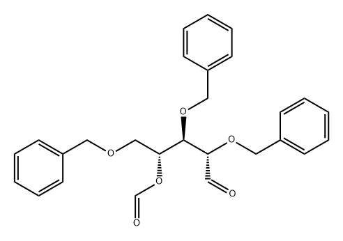 D-Arabinose, 2,3,5-tris-O-(phenylmethyl)-, 4-formate Structure