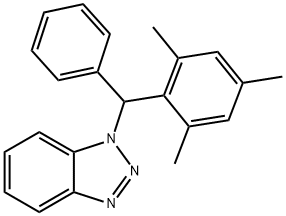 1-[Phenyl(2,4,6-trimethylphenyl)methyl]-1H-1,2,3-benzotriazole Structure