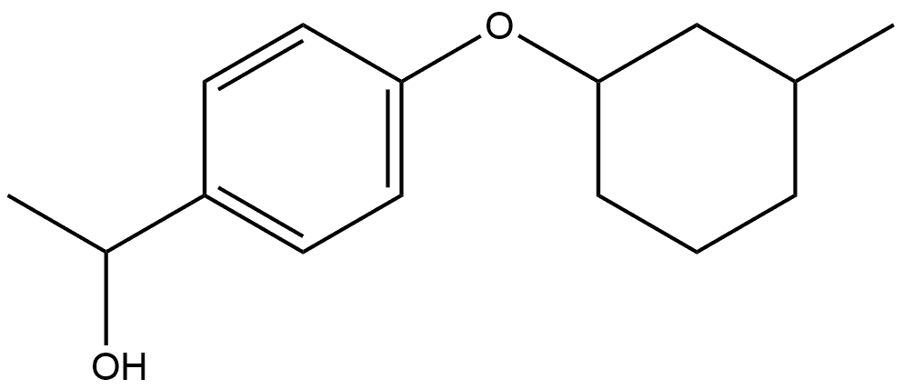 α-Methyl-4-[(3-methylcyclohexyl)oxy]benzenemethanol 구조식 이미지