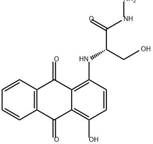 L-Serine, N-(9,10-dihydro-4-hydroxy-9,10-dioxo-1-anthracenyl)-, hydrazide Structure