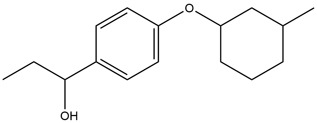 α-Ethyl-4-[(3-methylcyclohexyl)oxy]benzenemethanol Structure