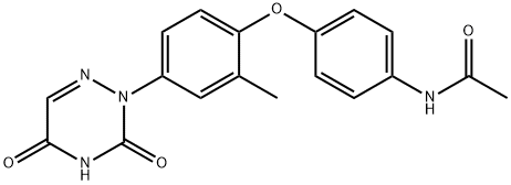 Acetamide, N-[4-[4-(4,5-dihydro-3,5-dioxo-1,2,4-triazin-2(3H)-yl)-2-methylphenoxy]phenyl]- Structure