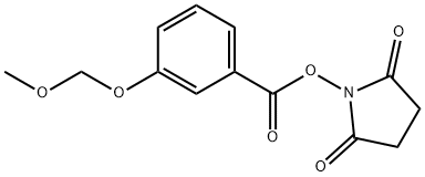 Benzoic acid, 3-(methoxymethoxy)-, 2,5-dioxo-1-pyrrolidinyl ester Structure