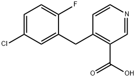 4-[(5-Chloro-2-fluorophenyl)methyl]-3-pyridine-carboxylic acid Structure