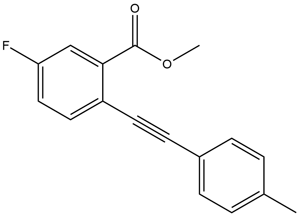 Methyl 5-fluoro-2-[2-(4-methylphenyl)ethynyl]benzoate Structure