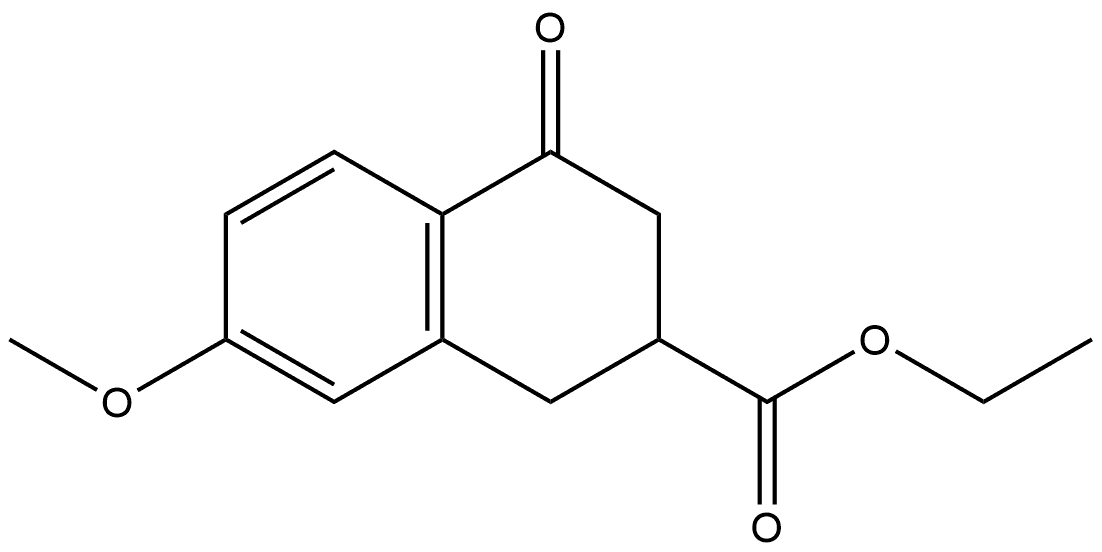 ethyl 1,2,3,4-tetrahydro-7-methoxy-4-oxo-2-naphthalenecarboxylate Structure