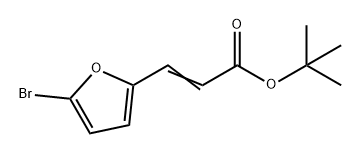 2-Propenoic acid, 3-(5-bromo-2-furanyl)-, 1,1-dimethylethyl ester 구조식 이미지