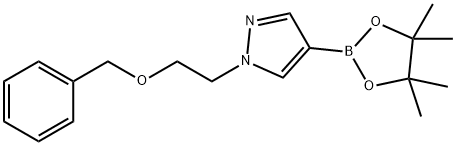 1H-Pyrazole, 1-[2-(phenylmethoxy)ethyl]-4-(4,4,5,5-tetramethyl-1,3,2-dioxaborolan-2-yl)- Structure