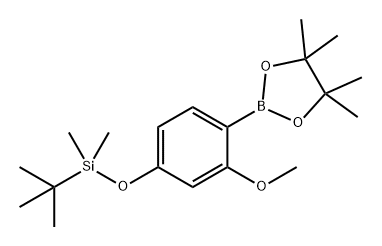 1,3,2-Dioxaborolane, 2-[4-[[(1,1-dimethylethyl)dimethylsilyl]oxy]-2-methoxyphenyl]-4,4,5,5-tetramethyl- 구조식 이미지