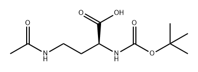 Butanoic acid, 4-(acetylamino)-2-[[(1,1-dimethylethoxy)carbonyl]amino]-, (2S)- Structure