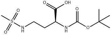 Butanoic acid, 2-[[(1,1-dimethylethoxy)carbonyl]amino]-4-[(methylsulfonyl)amino]-, (2S)- Structure