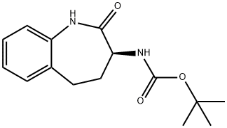 (S)-(2-Oxo-2,3,4,5-tetrahydro-1H-benzo[b]azepin-3-yl)-carbamic acid tert-butyl ester Structure