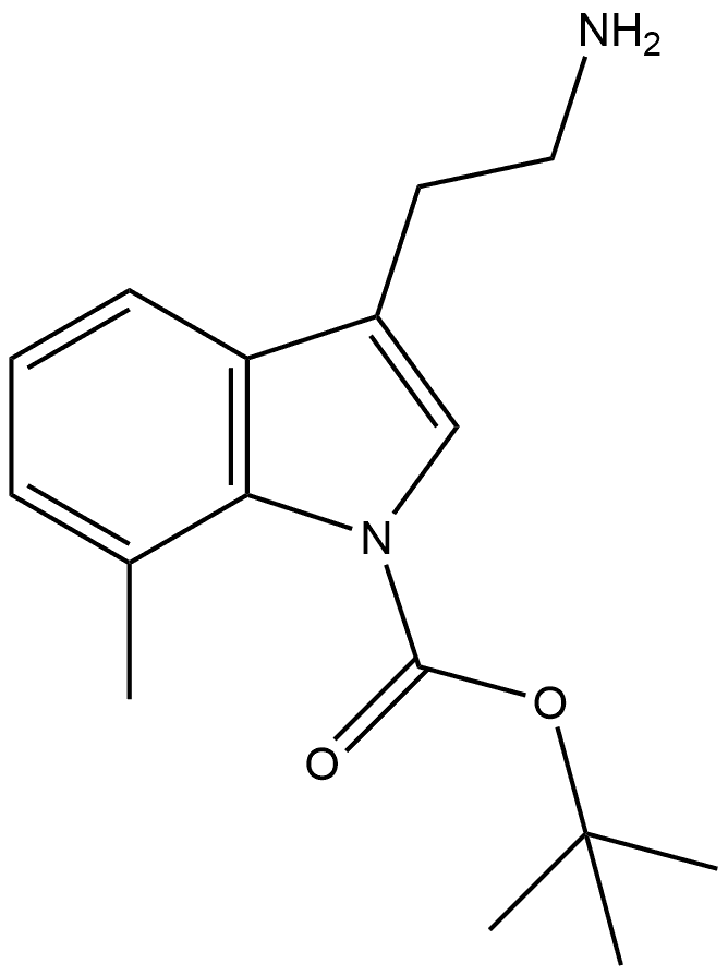 1,1-Dimethylethyl 3-(2-aminoethyl)-7-methyl-1H-indole-1-carboxylate Structure