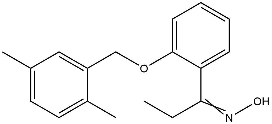 1-[2-[(2,5-Dimethylphenyl)methoxy]phenyl]-1-propanone oxime 구조식 이미지