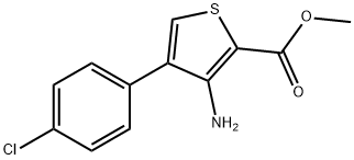 JR-8064, Methyl 3-amino-4-(4-chlorophenyl)thiophene-2-carboxylate, 97% 구조식 이미지