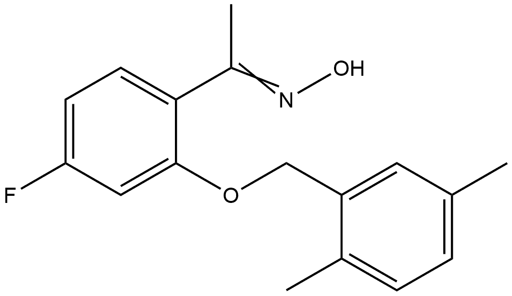 1-[2-[(2,5-Dimethylphenyl)methoxy]-4-fluorophenyl]ethanone oxime Structure