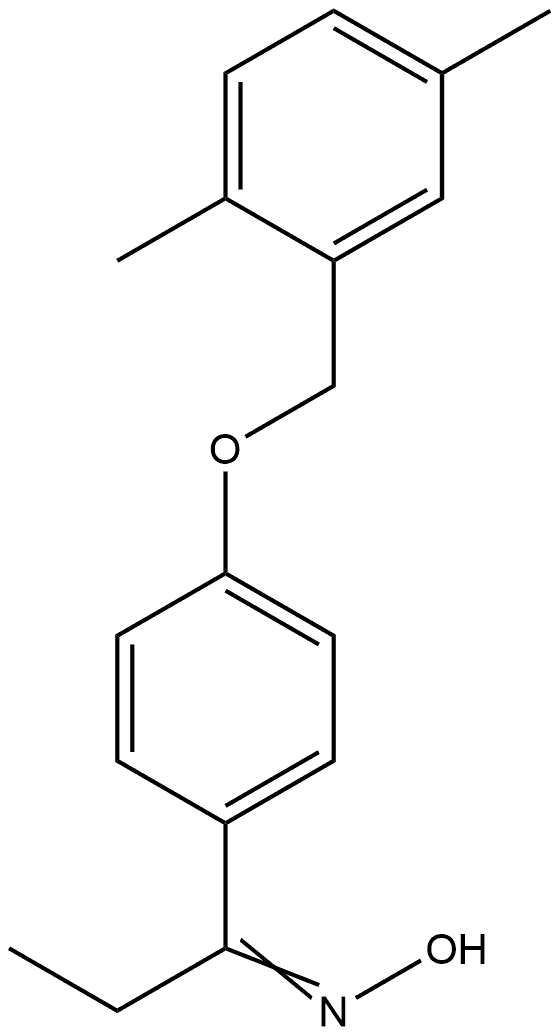 1-[4-[(2,5-Dimethylphenyl)methoxy]phenyl]-1-propanone oxime Structure