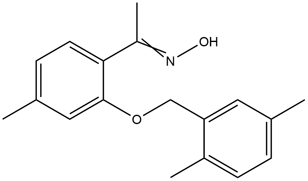 1-[2-[(2,5-Dimethylphenyl)methoxy]-4-methylphenyl]ethanone oxime Structure