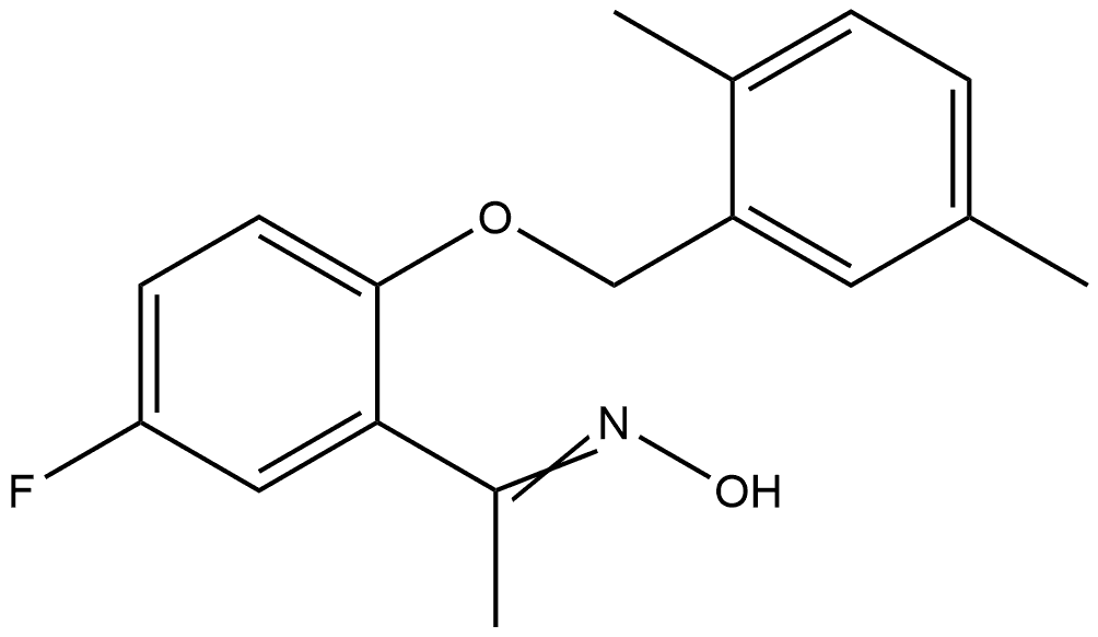 1-[2-[(2,5-Dimethylphenyl)methoxy]-5-fluorophenyl]ethanone oxime Structure