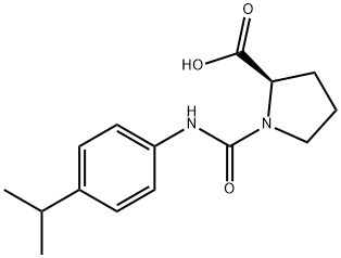 1-[[[4-(1-Methylethyl)phenyl]amino]carbonyl]-D-proline Structure
