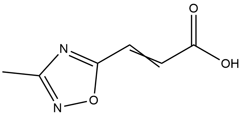 3-(3-methyl-1,2,4-oxadiazol-5-yl)acrylic acid Structure