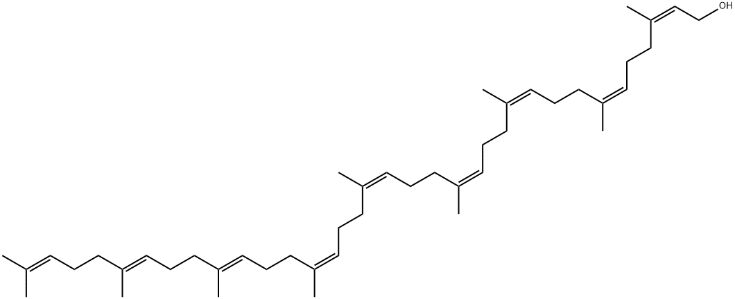 2,6,10,14,18,22,26,30,34-Hexatriacontanonaen-1-ol, 3,7,11,15,19,23,27,31,35-nonamethyl-, (2Z,6Z,10Z,14Z,18Z,22Z,26E,30E)- Structure