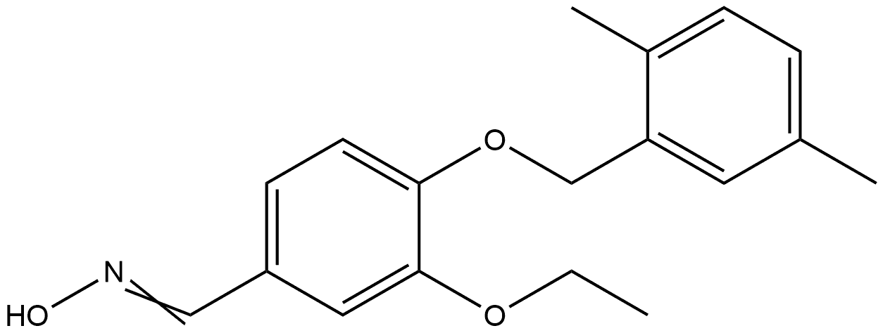 4-[(2,5-Dimethylphenyl)methoxy]-3-ethoxybenzaldehyde oxime Structure