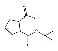 1H-Pyrrole-1,2-dicarboxylic acid, 2,3-dihydro-, 1-(1,1-dimethylethyl) ester, (2R)- Structure