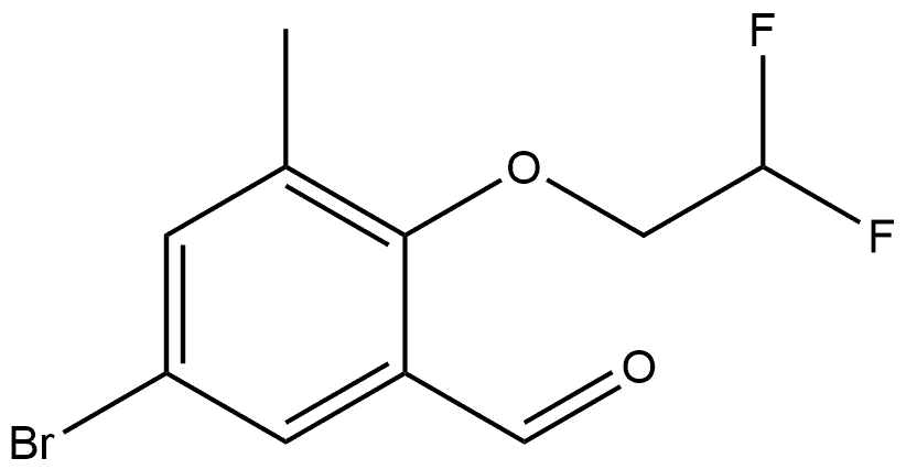 5-Bromo-2-(2,2-difluoroethoxy)-3-methylbenzaldehyde Structure