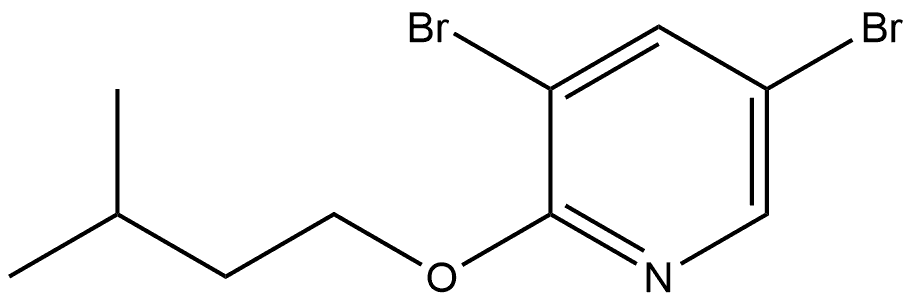 3,5-Dibromo-2-(3-methylbutoxy)pyridine Structure