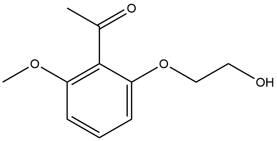 1-[2-(2-Hydroxyethoxy)-6-methoxyphenyl]ethanone Structure