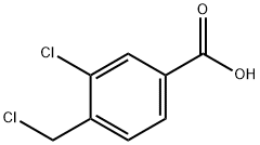 Benzoic acid, 3-chloro-4-(chloromethyl)- Structure