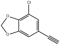 1,3-Benzodioxole, 4-chloro-6-ethynyl- Structure
