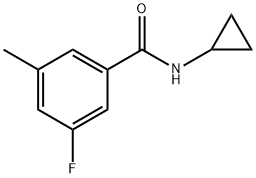N-cyclopropyl-3-fluoro-5-methylbenzamide 구조식 이미지