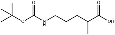 5-((tert-Butoxycarbonyl)amino)-2-methylpentanoic acid Structure