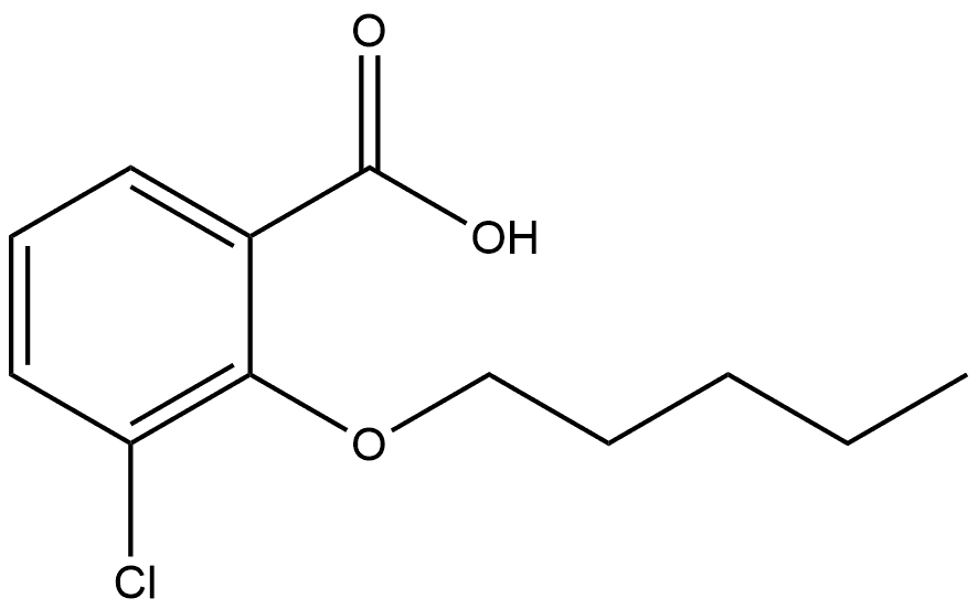 3-Chloro-2-(pentyloxy)benzoic acid Structure