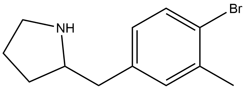 2-[(4-bromo-3-methylphenyl)methyl]pyrrolidine Structure