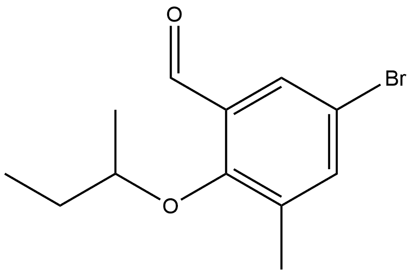 5-Bromo-3-methyl-2-(1-methylpropoxy)benzaldehyde Structure