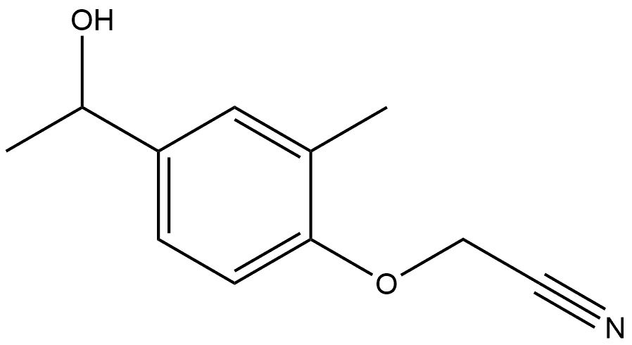 2-[4-(1-Hydroxyethyl)-2-methylphenoxy]acetonitrile 구조식 이미지