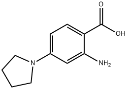 2-Amino-4-pyrrolidin-1-ylbenzoic acid Structure