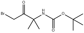 Carbamic acid, N-(3-bromo-1,1-dimethyl-2-oxopropyl)-, 1,1-dimethylethyl ester Structure