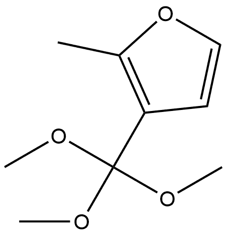 2-Methyl-3-(trimethoxymethyl)furan Structure