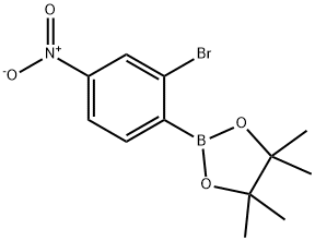 1,3,2-Dioxaborolane, 2-(2-bromo-4-nitrophenyl)-4,4,5,5-tetramethyl- Structure